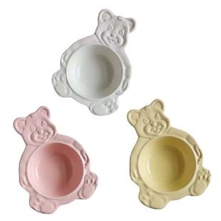 Korean Ins Style Retro Cute Bear Bowl Dessert Bowl Cereal