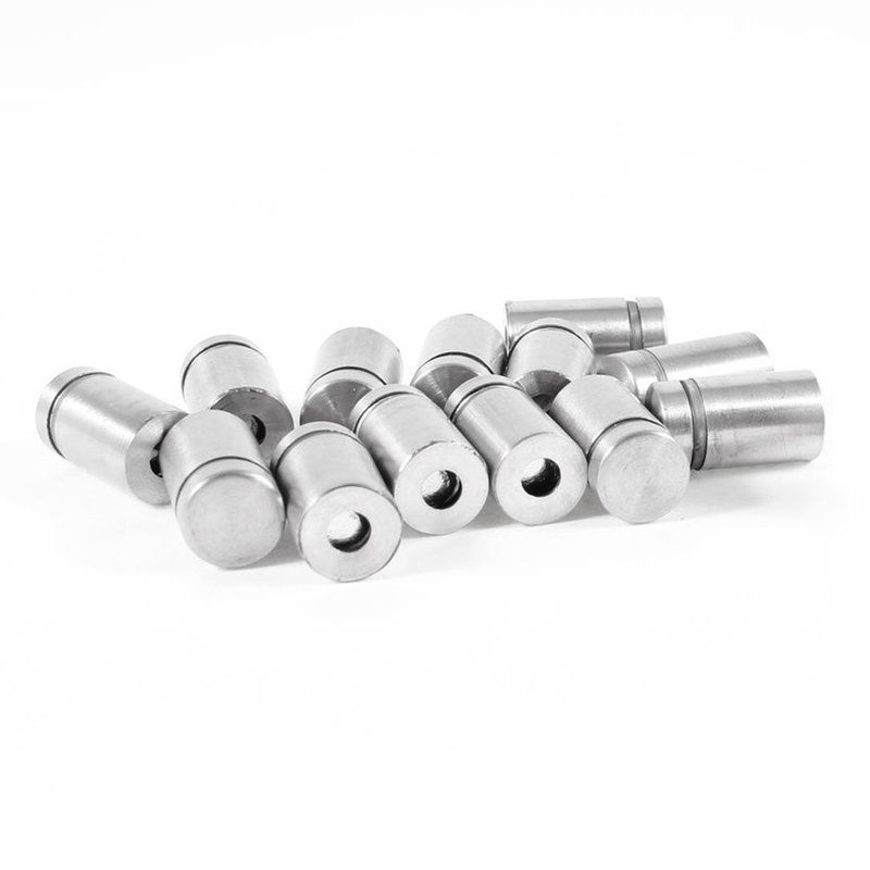 Advertising Nail Screw Glass Standoff 12 x 20mm 15 Pcs