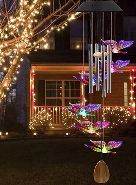 Hot Wind Chimes Outdoor Decor Solar Wind Chime Waterproof
