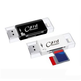 2-in-1 USB Card Reader USB3.0 Secure Card TF Card Reader Pho
