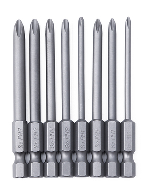 Alloy Steel 8 Sizes Cross Head Screwdrivers 75mm Length 6.35
