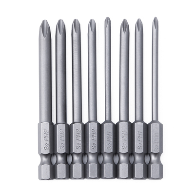 Alloy Steel 8 Sizes Cross Head Screwdrivers 75mm Length 6.35