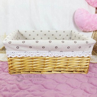 4 Sizes Handmade Rattan Storage Baskets Household Items Snac