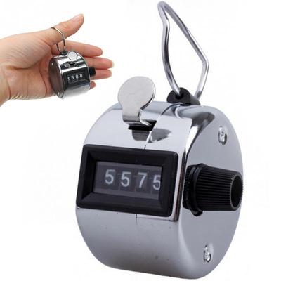 Hand Held 4 Digits Accurate Tally Counter/Clicker Silver