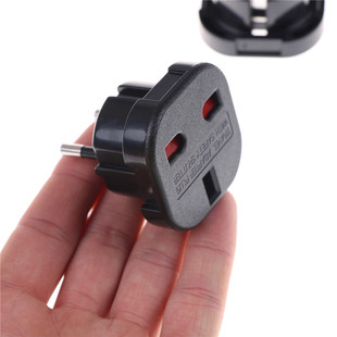 2 pcs UK To European Plug Adapter Socket Plug Converter Trav