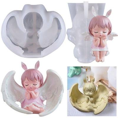 Silicone Angel Candle Mold Chocolate Fondant Mould Handmade