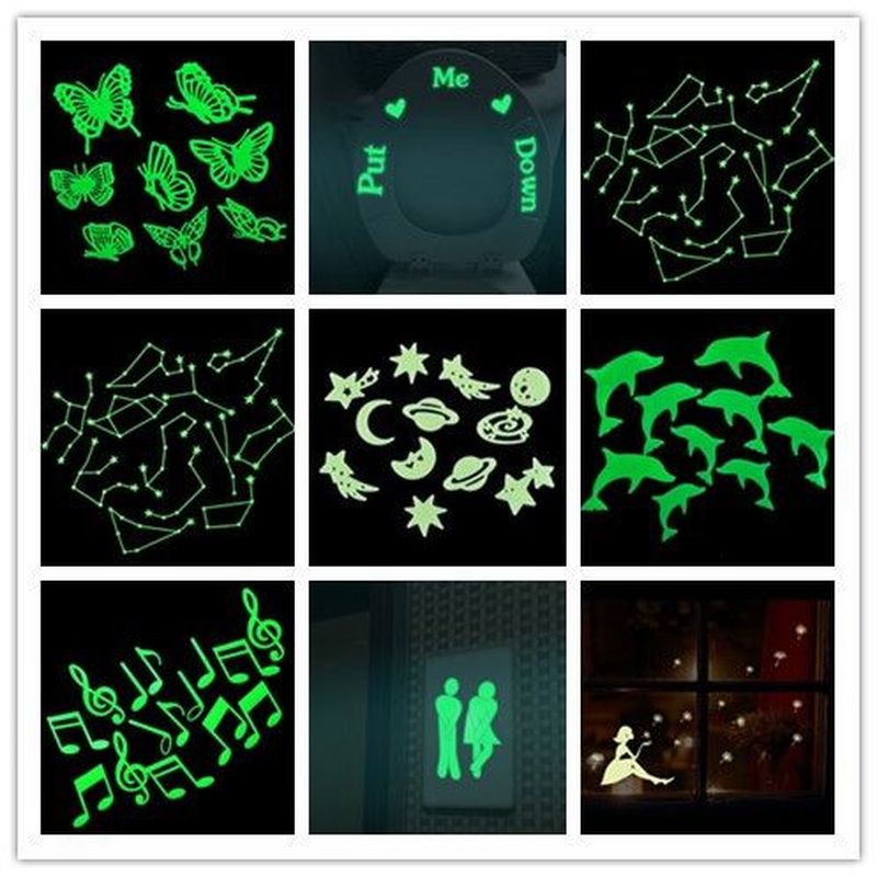 Luminous Fairy Moon Stars Sticker Kid Room Decoration Home