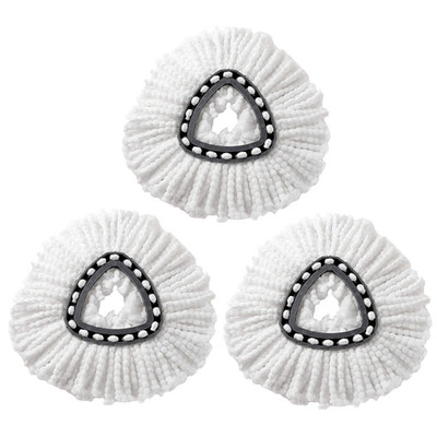 3Pcs 360 Rotation Cotton Yarn Microfiber Mop Heads Refills