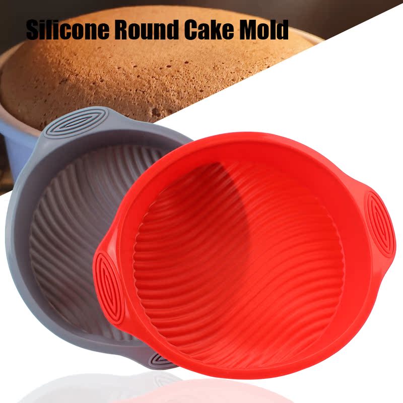 Silicone Round Loaf Bread Tray 3D Cake Mold Birthday Cake 鲜花速递/花卉仿真/绿植园艺 园艺用品套装 原图主图