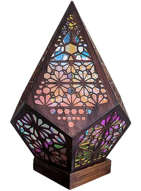 Floor Lamp Bohemian Style LED Projection Hollow Light Night