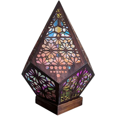 Floor Lamp Bohemian Style LED Projection Hollow Light Night