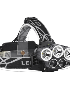 3x XM-L T6 + 2 x XPE LED Rechargeable Headlight 5 LED Headla