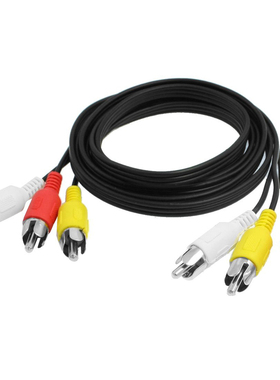 1.4M 3 RCA to 3 RCA cable Male Plug Adapter Converter Video