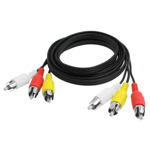 1.4M 3 RCA to 3 RCA cable Male Plug Adapter Converter Video