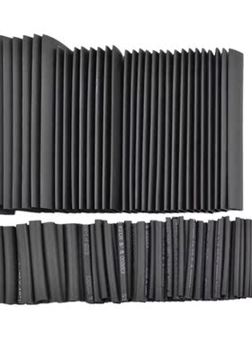 70 PCS black 5 Sizes Tubing Wrap Sleeve Combo