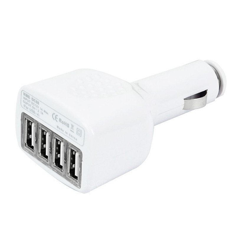 4 Port 5V 2.1A USB DC Car Charger Adapter For iPho5 4 4S iPa