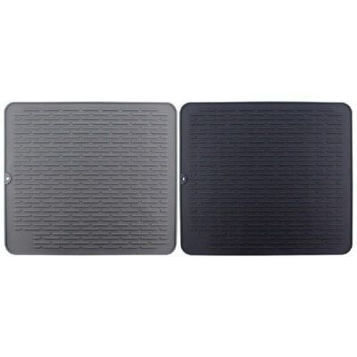 2 Pcs Large Silicone Placemat Dish Drying Mat Kitchen