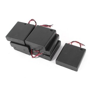 7Pcs ON/OFF Switch Cover 4x 1.5V AA Batteries Case Box Holde