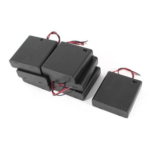 7Pcs ON/OFF Switch Cover 4x 1.5V AA Batteries Case Box Holde