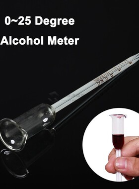 0 To 25 Degree Glass Wine Shaker Alcohol Meter Vinometer Cor