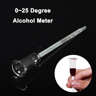 0 To 25 Degree Glass Wine Shaker Alcohol Meter Vinometer Cor