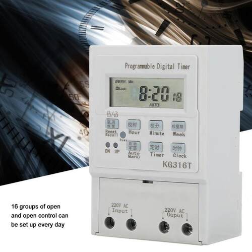 Digital Timer Switch AC 220V 1W 25A Timer Switch Programmabl