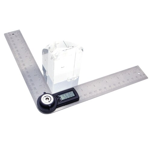 2 In 1 Angle Ruler Protractor 360 Degree 200mm Meter Finder