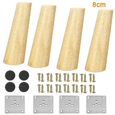 4pcs Chair Stool Sofa Table Tapered Feet Bed Riser