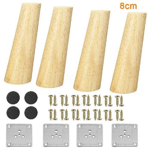 4pcs Chair Stool Sofa Table Tapered Feet Bed Riser