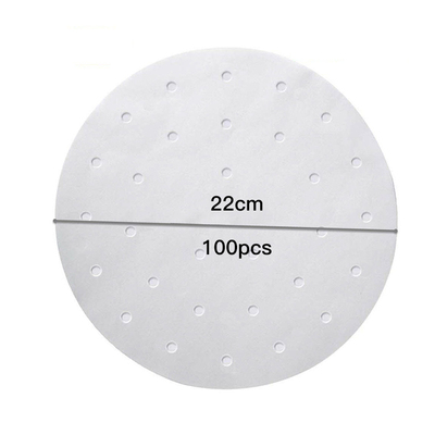 100Pc/Bag Air Fryer Steamer Liners Premium Perforated Wood P