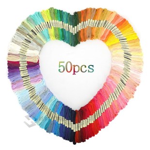 100 Pcs Cross Stitch Floss Rainbow Color Embroidery Threads