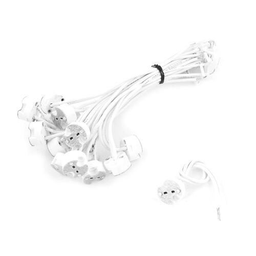 15 Pcs White MR16 GU5.3 Ceramic Base Socket LED Light Lamp H