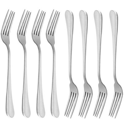 Hot 8PCS Stainless Steel Dinner Fork Set Korea Dessert Fork