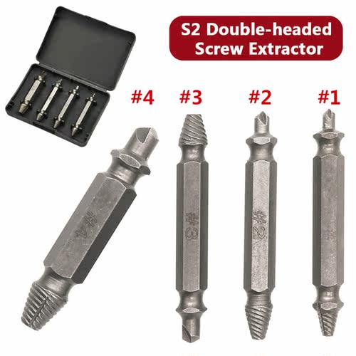 4PCS Side Damaged Screw Extractor Bits Out Remover Bolt Stud