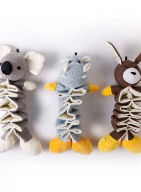 3 Pcs Cute Animal Dolls Pet Grind Claws Plush Toys Dogs