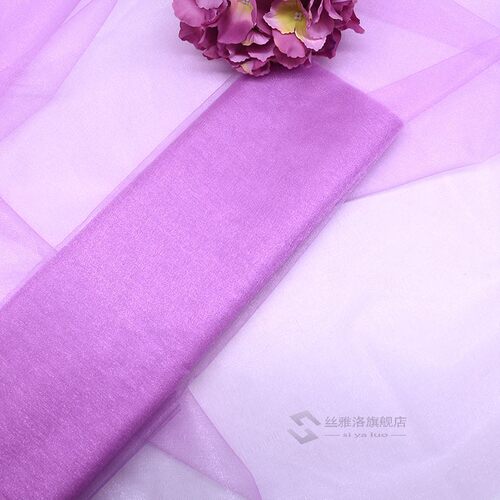 10m/lot 72cm wide Sheer Crystal Organza Tulle Roll Fabric fo