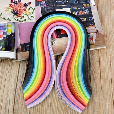 260pcs Rainbow Paper Quilling Strips Set Flower Gift Paper