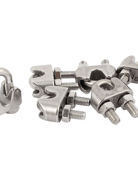 6pcs 8mm 5/16-inch Wire Rope Cable Clamp Clips