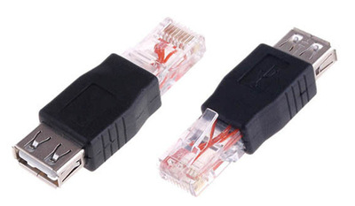 RJ45 Male to USB AF A Female Adapter Socket LAN Ethernet Rou