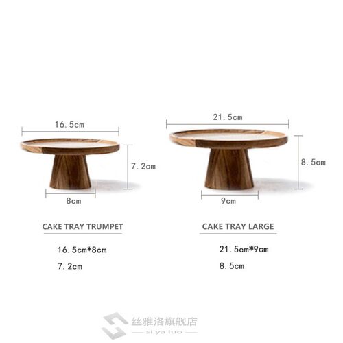 High Stand Wooden Cake Plate Creative Food Serving Trays Mul