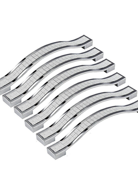 6 x Crystal Handle Bar Grip Handle Cabinet Drawer Door Handl