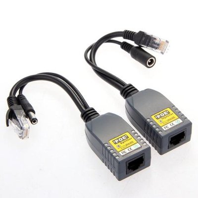 2xPoE power through Ethernet cable Passive PoE Injector Spli