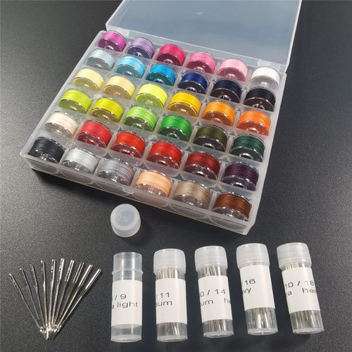 87Pcs/Set Clear Sewing Machine Bobbins Case Organizer kit