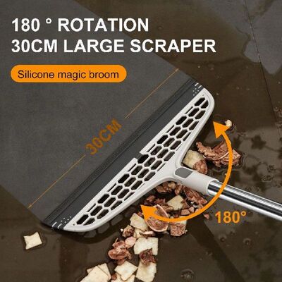Silicone Broom Sweeper Floor Scraper Squeegee With Long