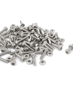 M2.5x 10mm hexagonal knurled head cap Screws Nuts Screws 50P