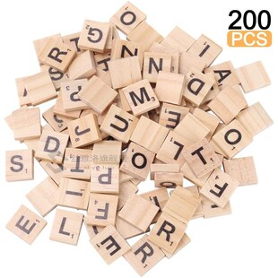 200pcs Scrabble Tiles for Crafts Wooden Letters Scrabble Let