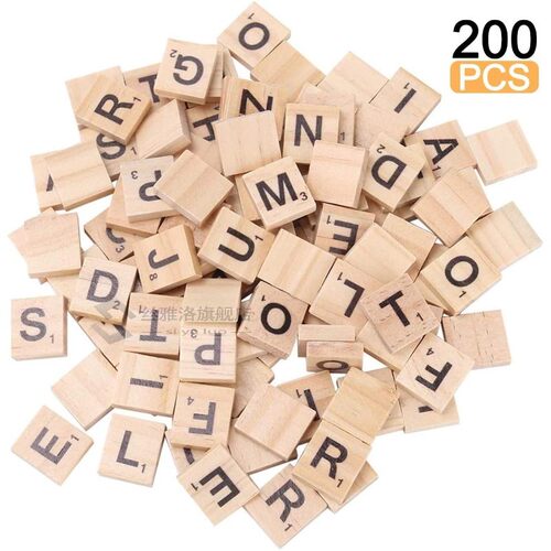 200pcs Scrabble Tiles for Crafts Wooden Letters Scrabble Let