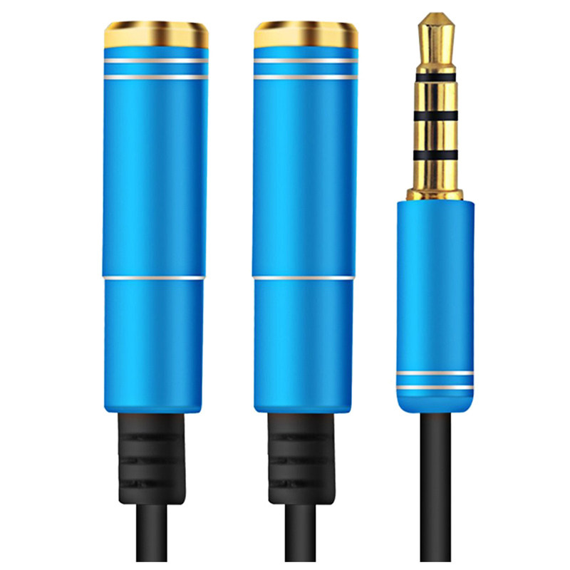 u shape 3.5mm y splitter for and mic   3.5mm 4 position to 3