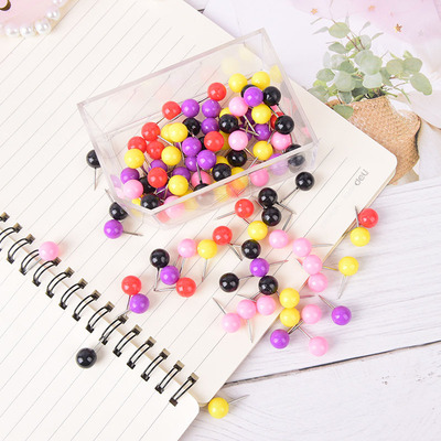 100pcs little sweety Office Thumbtacks PushPins Metal Pin Of