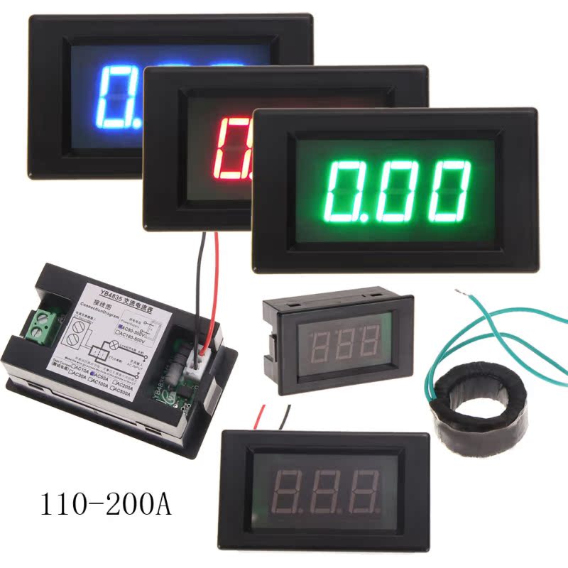 110200A Ammeter AMP Meter With Current Transformer Mutual In
